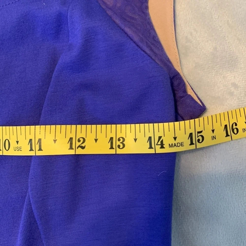 Erin Fetherston cobalt Blue Dress square neck mini fit flare size 0